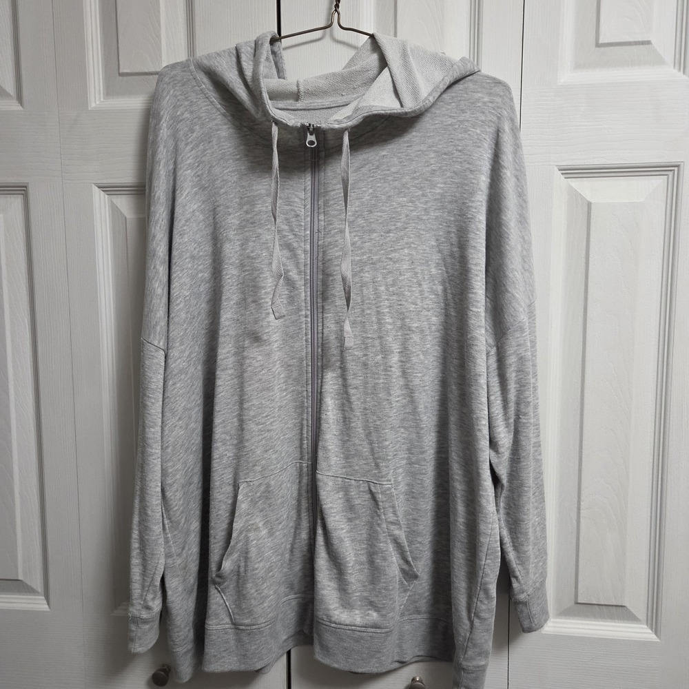 Xersion 2XL Full Zip Hoodie Lightweight Oversized Outdoor Athleisure Street